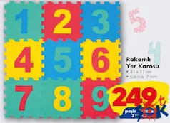 RAKAMLI YER KAROSU 31X31 CM fiyat ve kampanya bilgisi